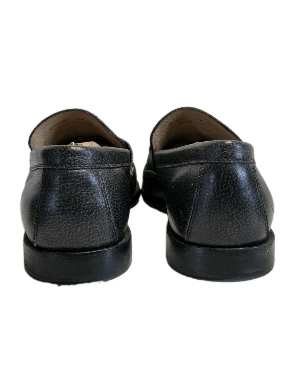 Peter Millar Black Pebbled Leather Excurisionist Loafer Shoe Men 11M Dress Shoe